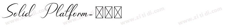 Solid Platform字体转换 Solid Platform字体转换